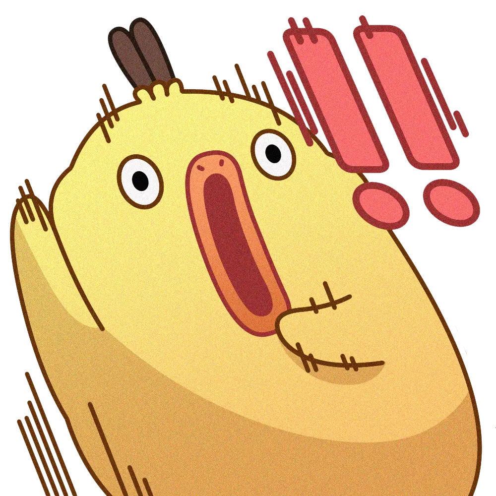 Shocked mascot